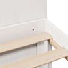 vidaXL Cama con estantería sin colchón madera maciza blanca 180x200 cm