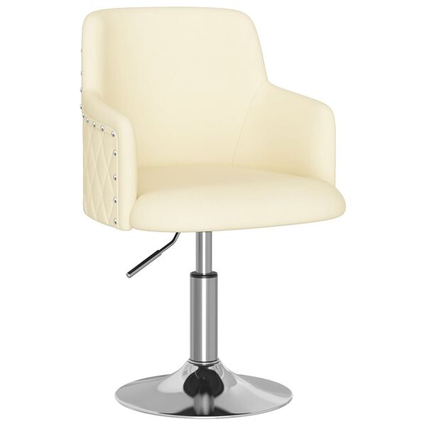 vidaXL Sillas de comedor 2 unidades tela color crema