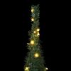 vidaXL &Aacute;rbol de Navidad emergente preiluminado con luces verde 210 cm