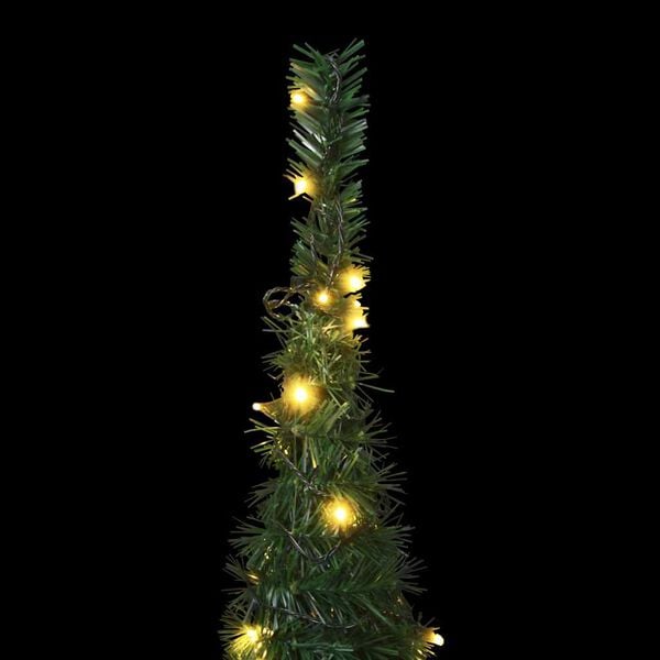 vidaXL &Aacute;rbol de Navidad emergente preiluminado con luces verde 210 cm