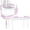 vidaXL Juego de comedor de jard&iacute;n 7 pzas rat&aacute;n PE marr&oacute;n