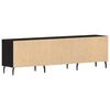 vidaXL Mueble de TV Roble Negro 150 x 30 x 44,5 cm