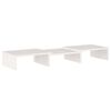 vidaXL Soporte de monitor madera maciza de pino blanco 60x24x10,5 cm