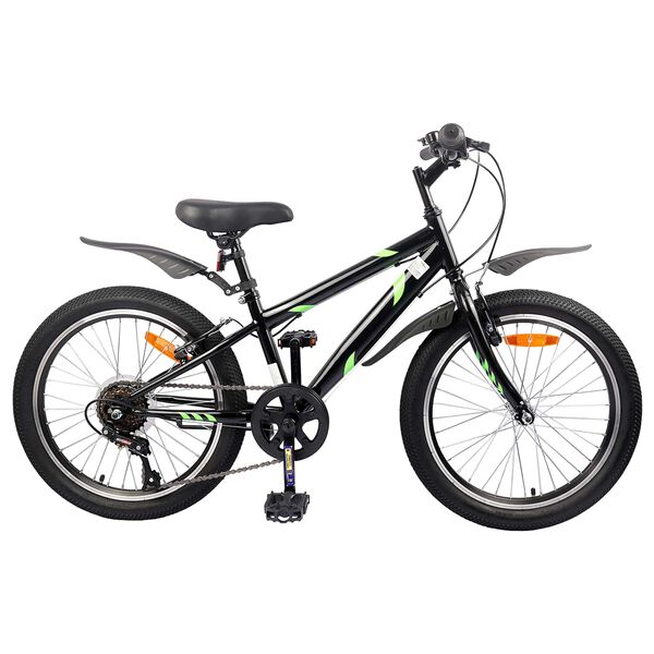 vidaXL Bicicleta Infantil 20 Pulgadas 6-Speed para 6-11 a&ntilde;os Negro