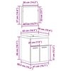 vidaXL Juego de muebles de ba&ntilde;o con puerta 3 pcs Madera envejecida
