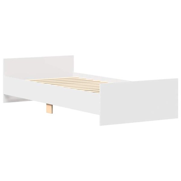 vidaXL Estructura de cama madera de ingeniería blanca 90x190 cm