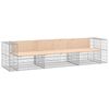 vidaXL Banco jard&iacute;n dise&ntilde;o gaviones madera maciza pino 287x71x65,5 cm