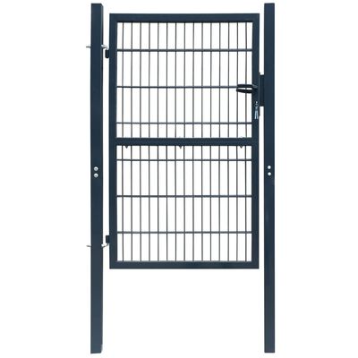 vidaXL Puerta de valla de acero gris antracita 106x248 cm