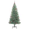 vidaXL &Aacute;rbol de Navidad Artificial Nevado con Luz LED Verde y 210 cm