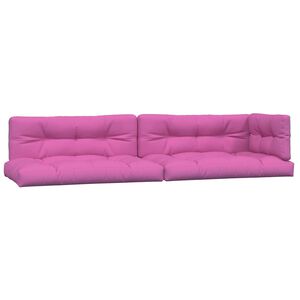 vidaXL Cojines para pal&eacute;s 5 piezas tela rosa