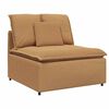 vidaXL M&oacute;dulo central de sof&aacute; modular con cojines, color beige, 100 cm