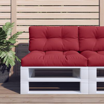 vidaXL Cojín para sofá de palets de tela rojo tinto 70x40x12 cm
