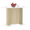 vidaXL Mesa de comedor madera contrachapada blanco roble 120x60x76 cm
