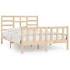 vidaXL Estructura de cama sin colch&oacute;n madera maciza de pino 160x200 cm