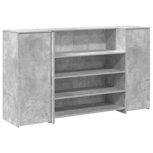vidaXL Mostrador de recepci&oacute;n gris hormig&oacute;n 180x50x103,5 cm