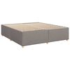vidaXL Cama box spring con colch&oacute;n tela gris taupe 180x200 cm