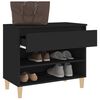 vidaXL Mueble zapatero madera contrachapada negro 70x36x60 cm