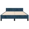 vidaXL Estructura de cama sin colch&oacute;n terciopelo azul oscuro 120x200cm