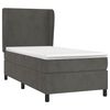 vidaXL Cama box spring con colch&oacute;n terciopelo gris oscuro 90x200 cm