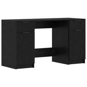 vidaXL Escritorio Roble Negro 133 x 50 x 75 cm Madera de ingenier&iacute;a