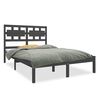vidaXL Estructura de cama doble peque&ntilde;a madera maciza gris 120x190 cm