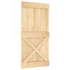 vidaXL Puerta corredera con herrajes madera maciza de pino 100x210 cm