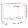 vidaXL Mesa de plantaci&oacute;n con estante madera pino blanco 82,5x50x75 cm