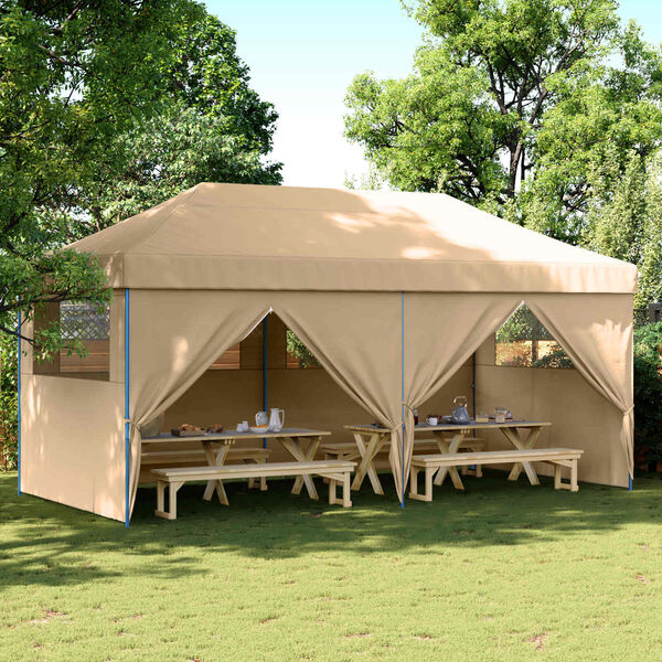 vidaXL Carpa de Fiesta Beige 292 x 580 x 315 cm Tela Oxford