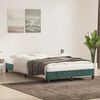 vidaXL Estructura cama sin colch&oacute;n terciopelo verde oscuro 120x220 cm