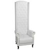 vidaXL Sill&oacute;n de respaldo alto cuero sint&eacute;tico blanco