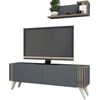 Homemania Mueble para TV Nicol gris antracita 120x31x42 cm