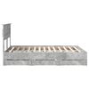 vidaXL Estructura de cama Gris Concreto 140 x 200 cm Madera Ingenieril