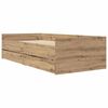 vidaXL Estructura de cama con caj&oacute;n Roble artisan 90 x 200 cm