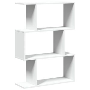 vidaXL Librer&iacute;a biombo de 3 niveles, blanca, 70 x 24 x 97 cm, madera de ingenier&iacute;a