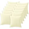 vidaXL Coj&iacute;n con almohada HEERLEN 12 uds. Crema Poli&eacute;ster