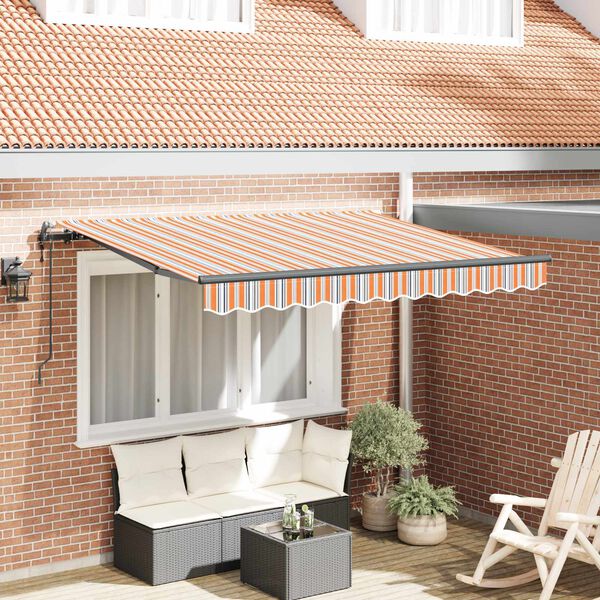 vidaXL Toldo Retr&aacute;ctil Multicolor 350 x 200 cm tela