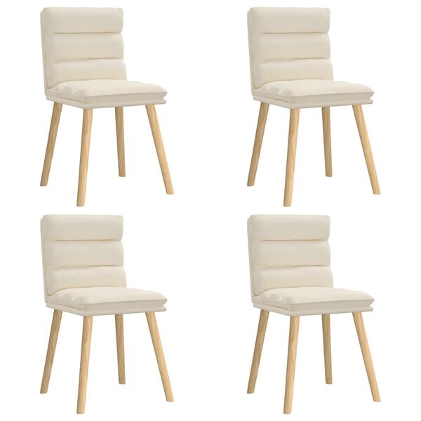 vidaXL Sillas de comedor 4 unidades lino