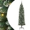 vidaXL &Aacute;rbol Navide&ntilde;o Artificial Delgado Verde y blanco 210 cm