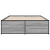 vidaXL Estructura cama madera ingenier&iacute;a metal gris Sonoma 120x200 cm