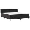 vidaXL Cama tipo Box Spring con colch&oacute;n Negro 200 x 180 cm Poli&eacute;ster