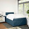 vidaXL Cama box spring con colch&oacute;n terciopelo azul oscuro 120x200 cm