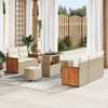 vidaXL Conjunto de sof&aacute;s de jard&iacute;n con coj&iacute;n 8 pcs Beige y Crema