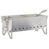 vidaXL Hoguera de Camping 42 x 22 x 18 cm Acero inoxidable Plateado