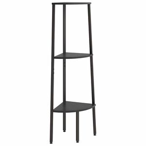 vidaXL Estanter&iacute;a de esquina de 3 baldas negro 45,5x31,5x120 cm