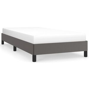 vidaXL Estructura de cama sin colchón cuero sintético gris 80x200 cm