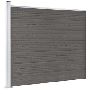 vidaXL Panel de valla WPC gris 175x146 cm