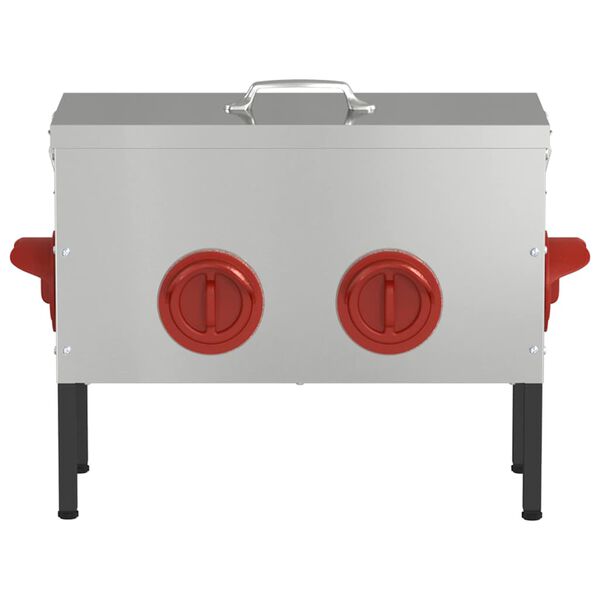 vidaXL Comedero para pollos Plateado 41,5 x 20,5 x 33 cm