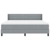 vidaXL Cama tipo Box Spring Gris Claro 200 x 180 cm Poli&eacute;ster