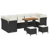 vidaXL Conjunto de sof&aacute;s de jard&iacute;n 10 pcs Negro rat&aacute;n sint&eacute;tico