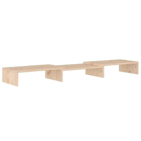 vidaXL Soporte para monitor madera maciza de pino 80x24x10,5 cm